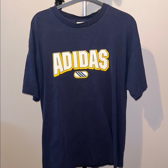 Vintage Adidas Navy Blue Graphic T-Shirt - Picture 1 of 6
